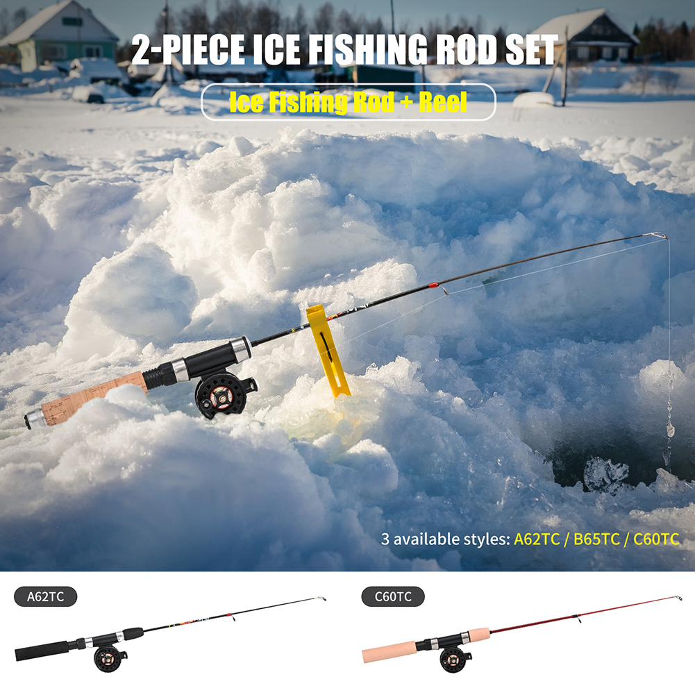 Ice Fishing Reel - 1 ensemble canne à pêche avec