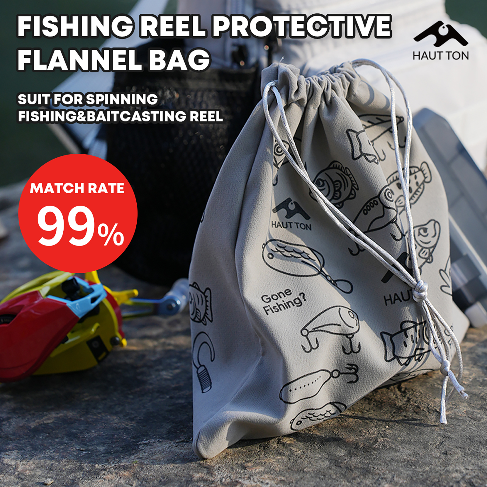 Trolling Reel - HAUT TON Sac de protection souple