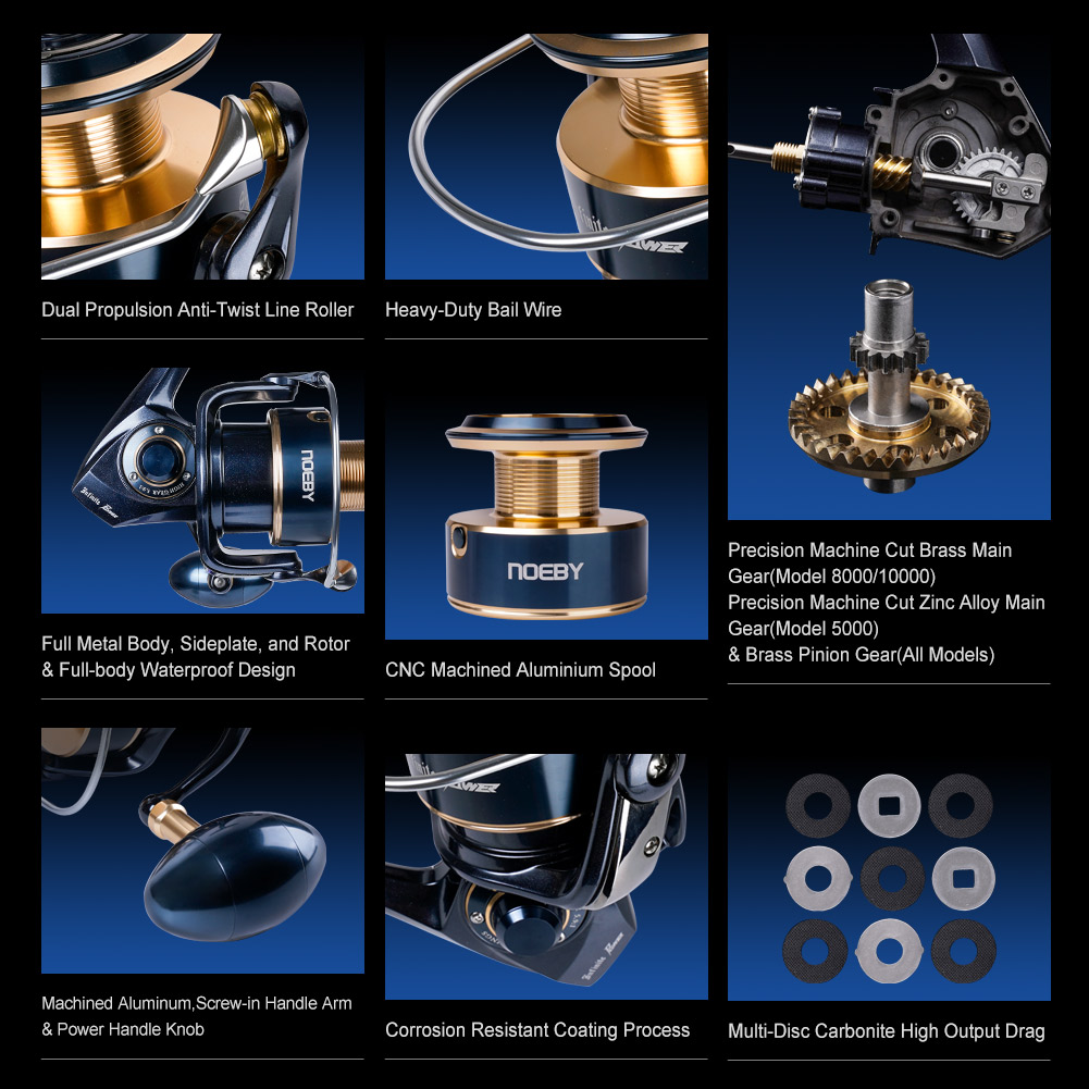 Moulinet de pêche spinning Noe - Surf Reel avis et prix