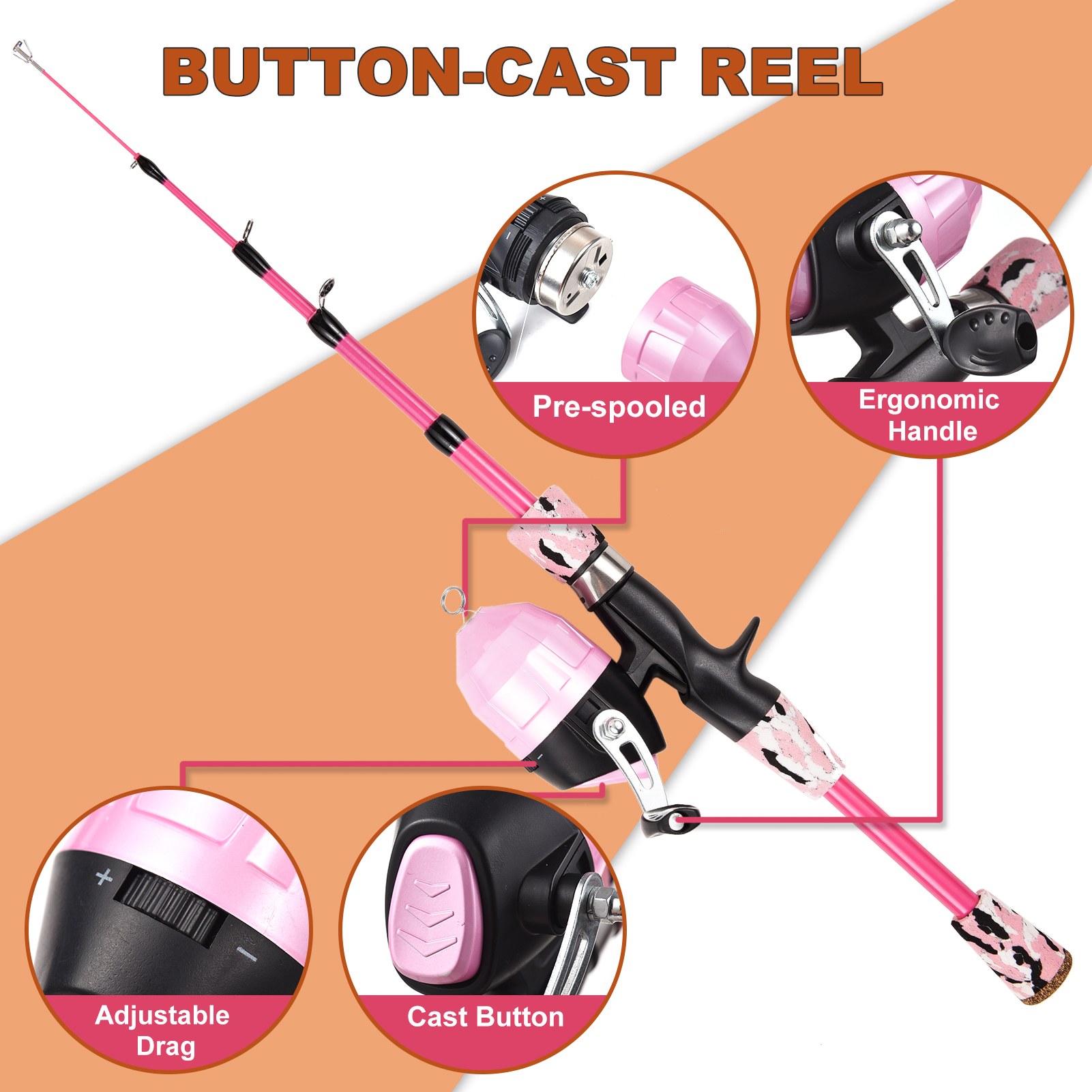 Kit de pêche au chlore télesco - Spincast Reel avis et prix